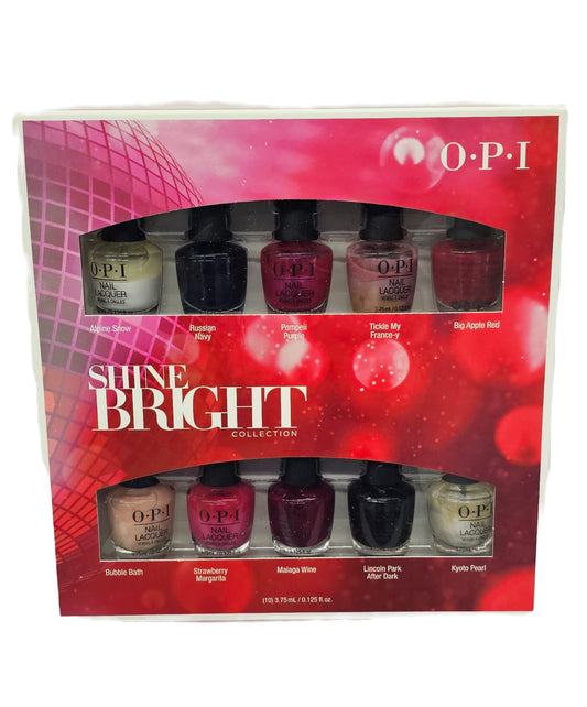 OPI shine bright mini nail lacquers(10pcs); 0.125fl.oz x10 image 0