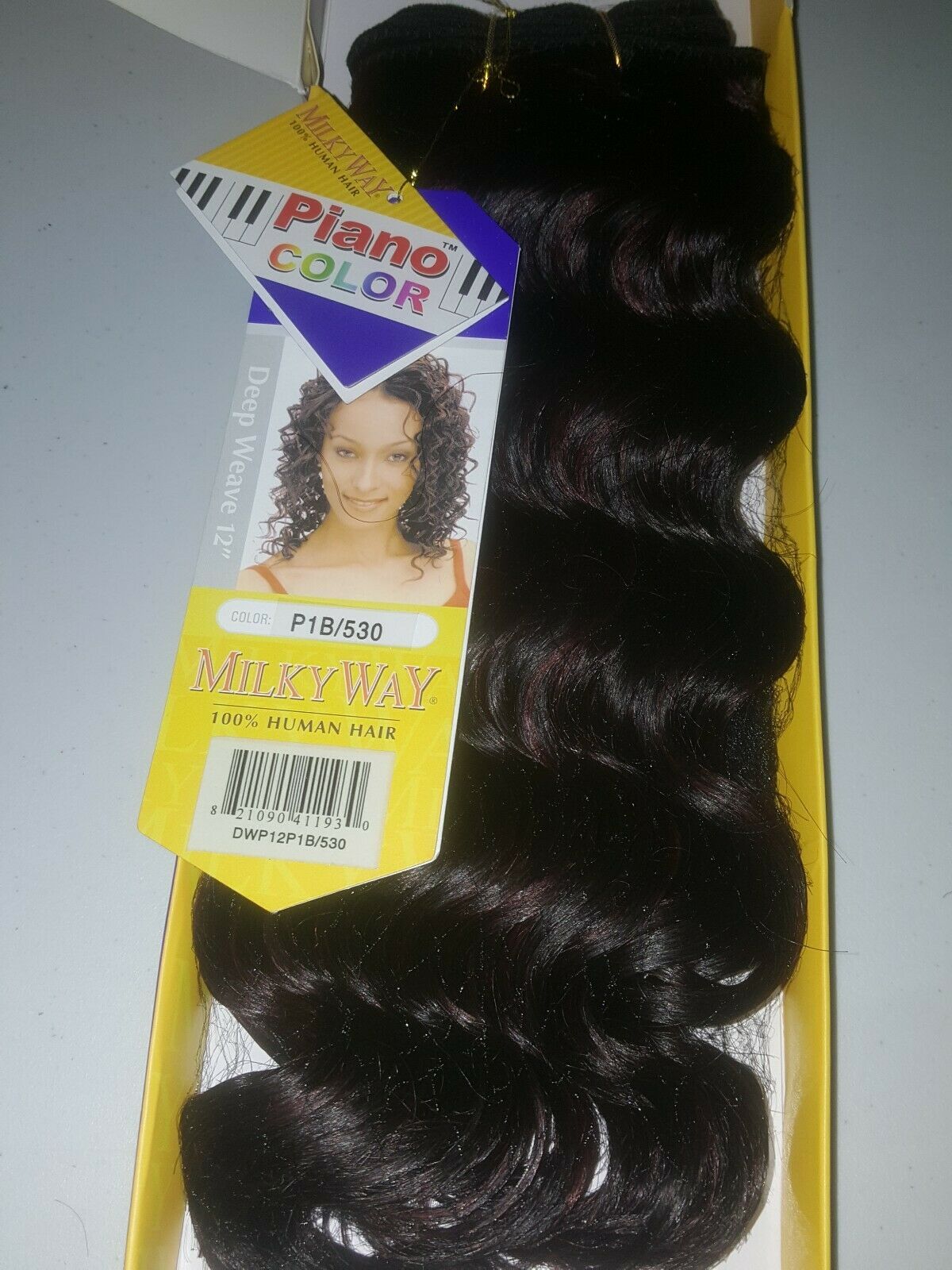 Human hair deep wave weave tangle-free; curly sew-in weft. image 1