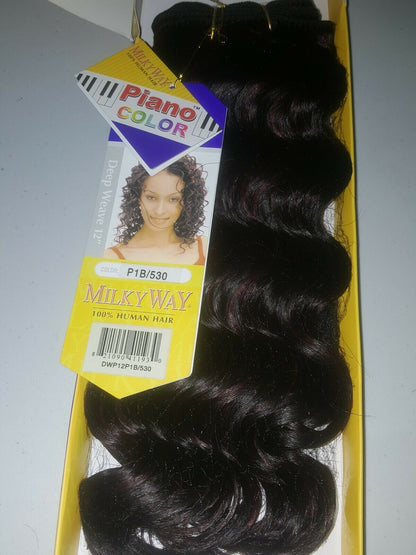Human hair deep wave weave tangle-free; curly sew-in weft. image 1