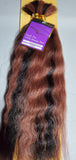 Human hair super bulk wavy for braiding; 14 inch #1B/33 image 0
