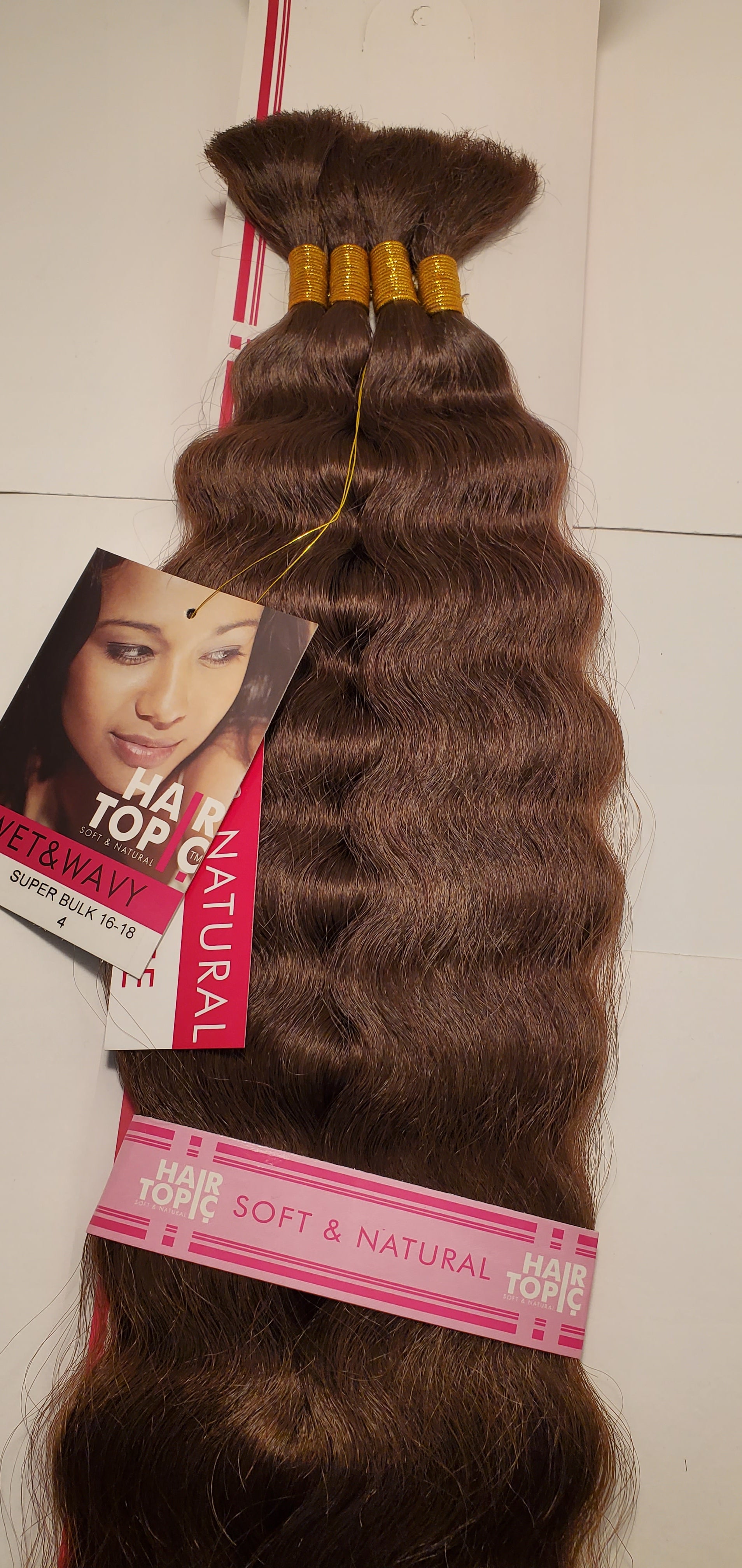 Human hair blended super bulk wet and wavy; tangle-free; braiding hair; soft and image 1