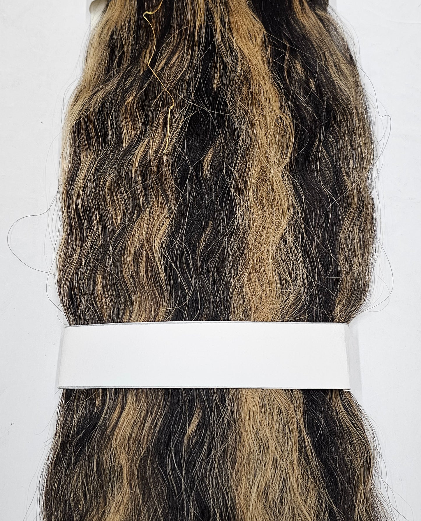 Human hair tangle-free super french weaving; wavy sew-in weft; mixed colors image 6