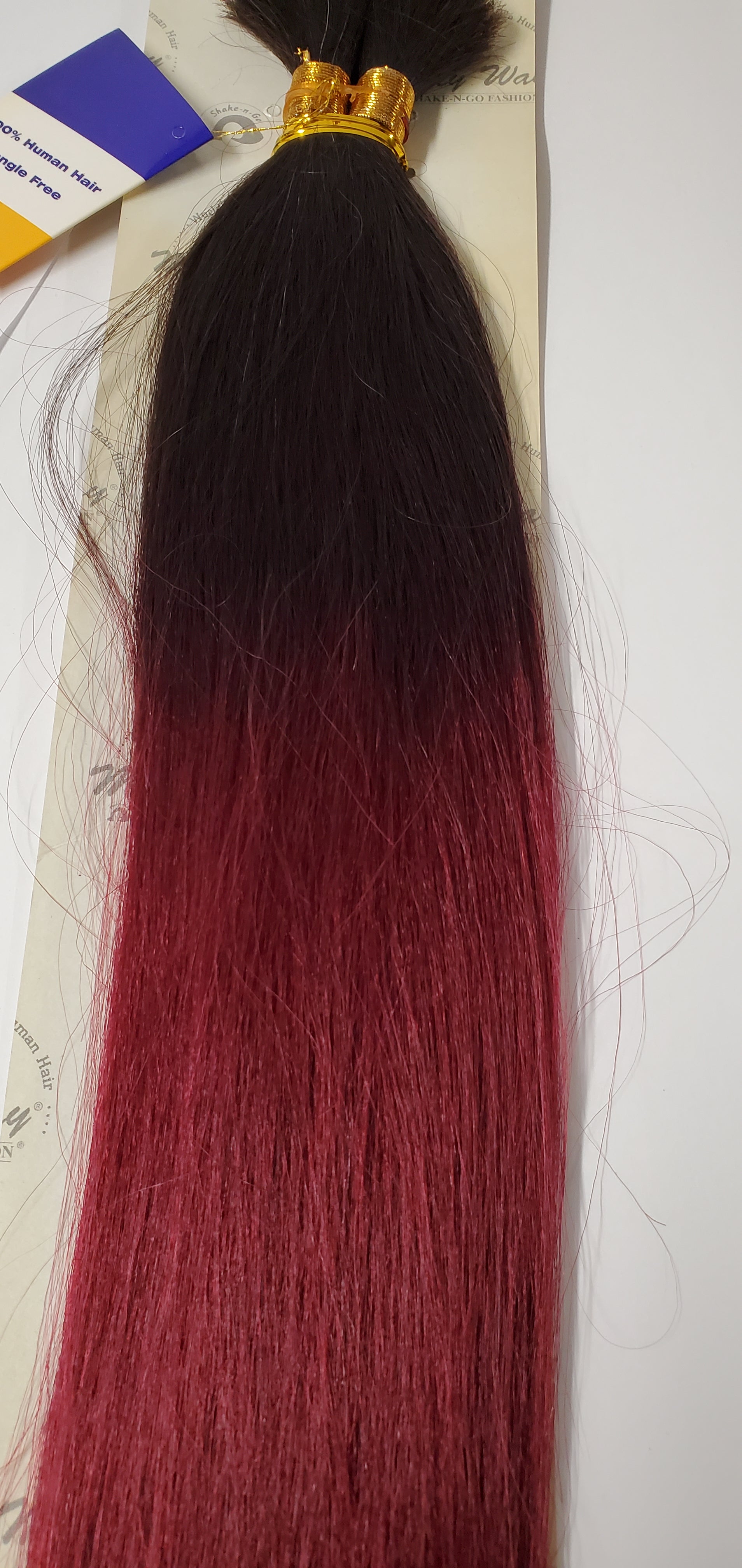 Human hair tangle-free yaki bulk straight for braiding; Milky Wy image 5