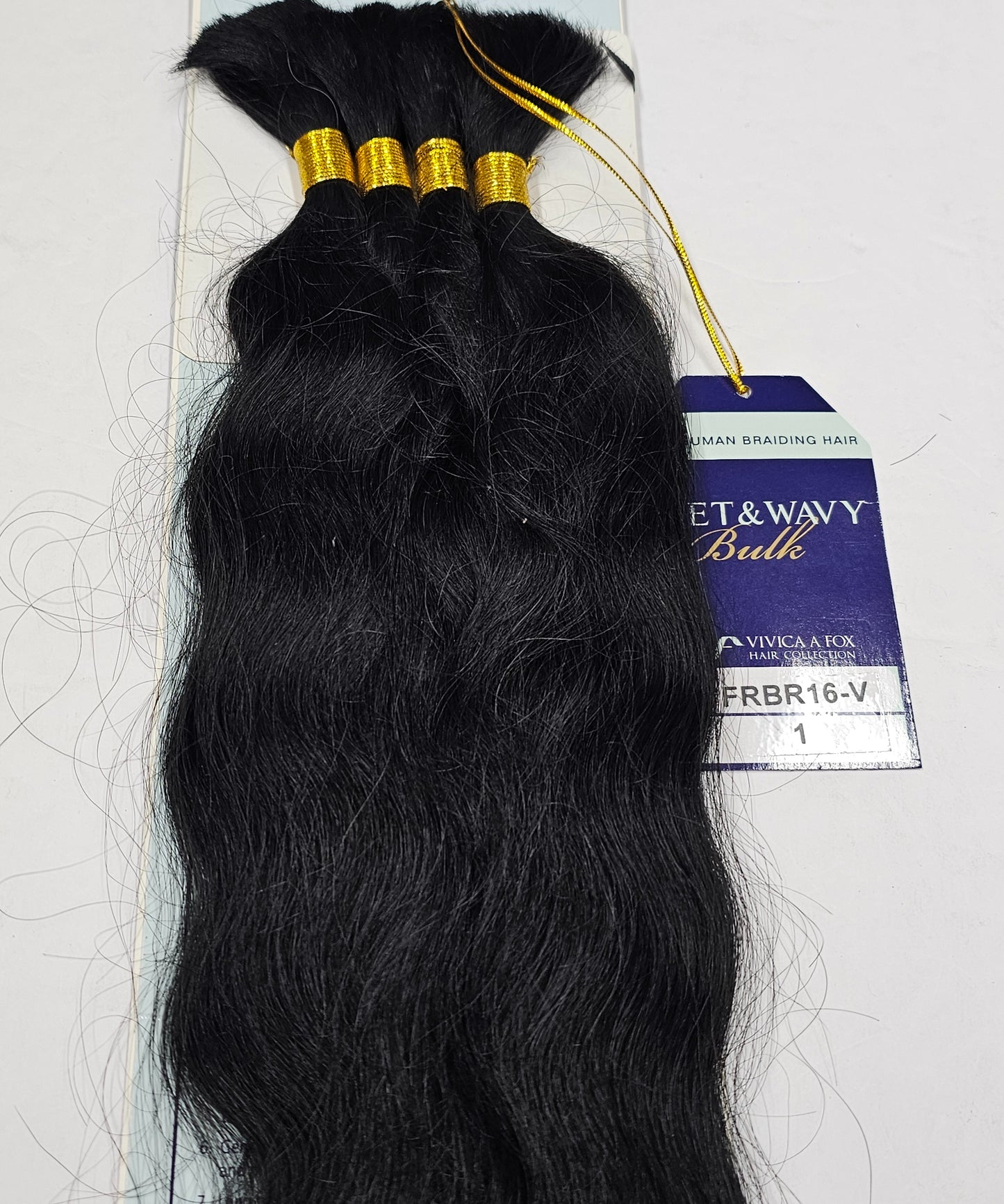 Wet and wavy tangle-free human hair bulk for braiding. image 1