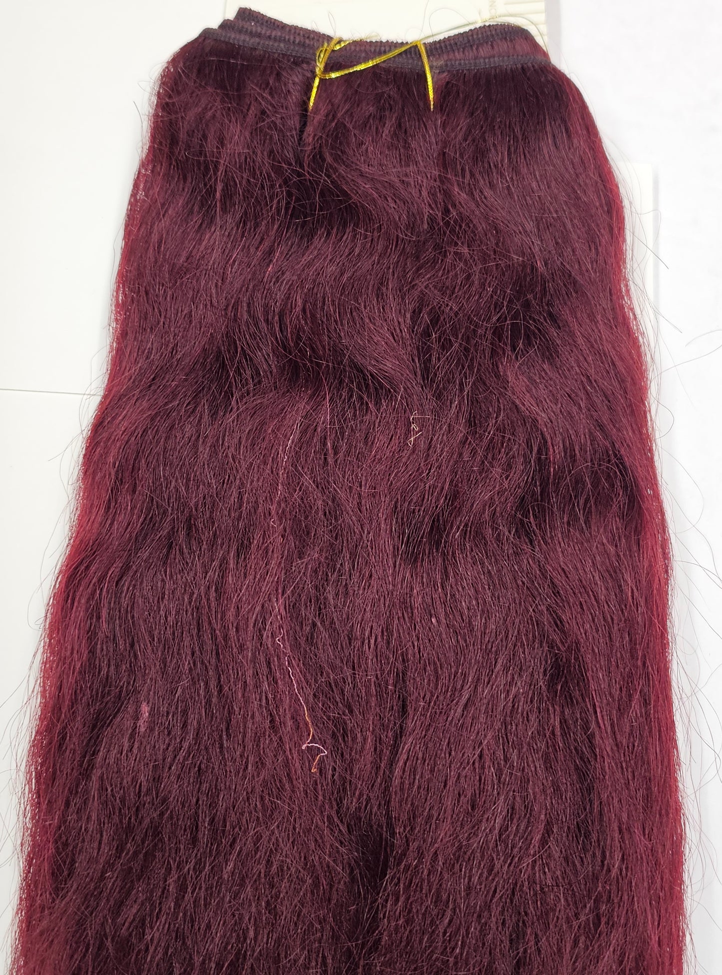 Human hair tangle-free super French weaving; wavy sew-in weft image 0