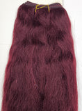 Human hair tangle-free super French weaving; wavy sew-in weft image 0