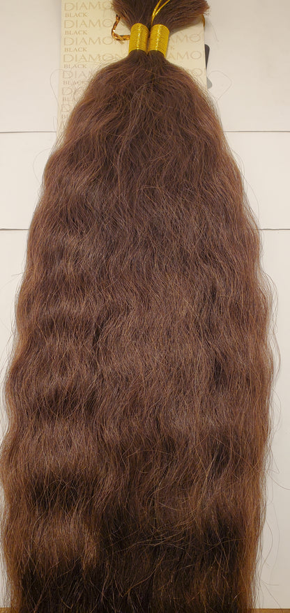 Remi human hair super bulk tangle-free wavy for braiding; Black Diamond image 3