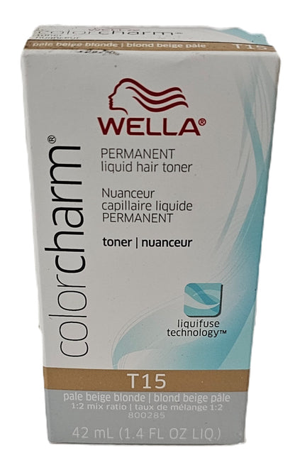 1 dozen Wella color charm liquid permanent  hair color; T15; 1.42floz; image 0