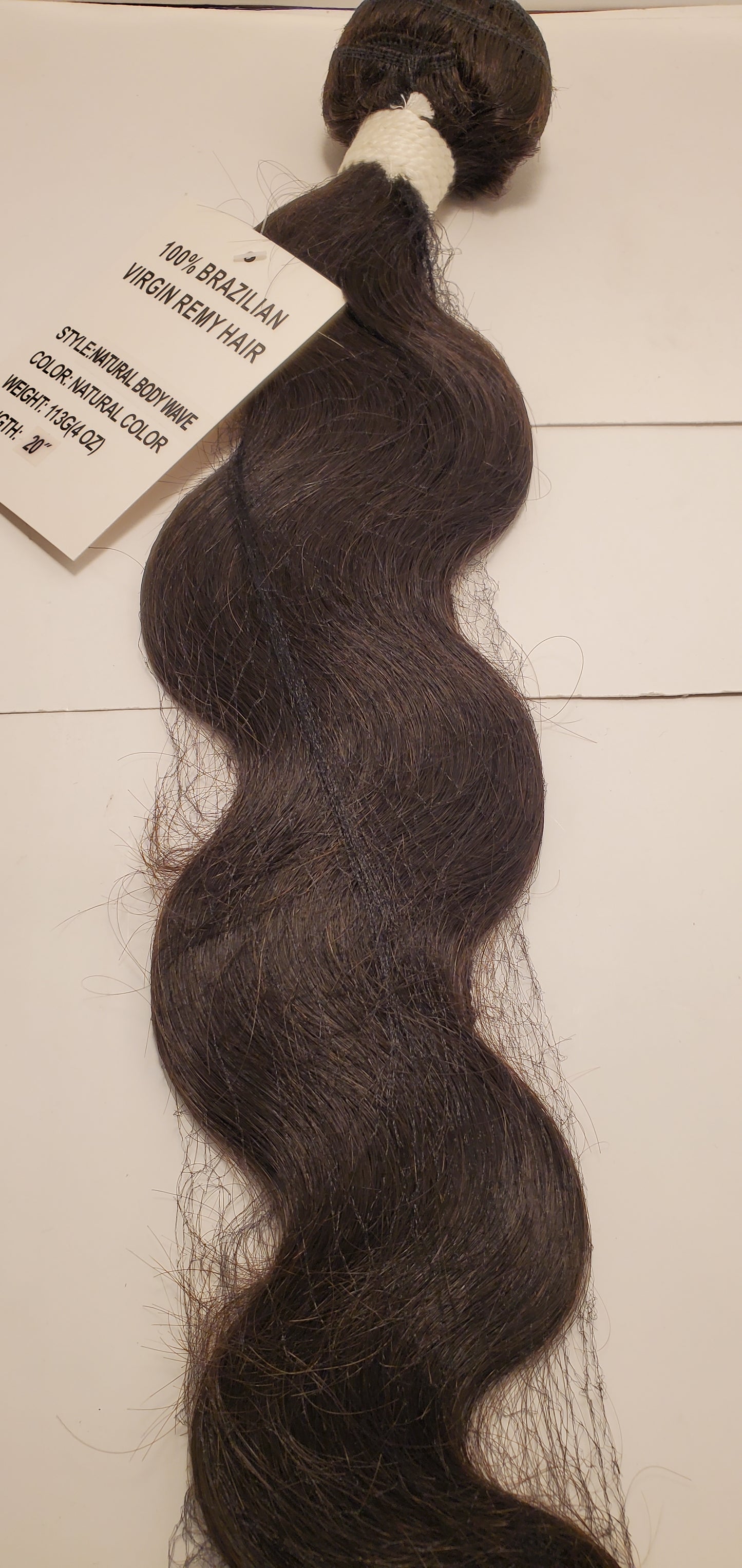 Brazilian virgin remy hair weave natural body wave; curly sew-in weft image 2