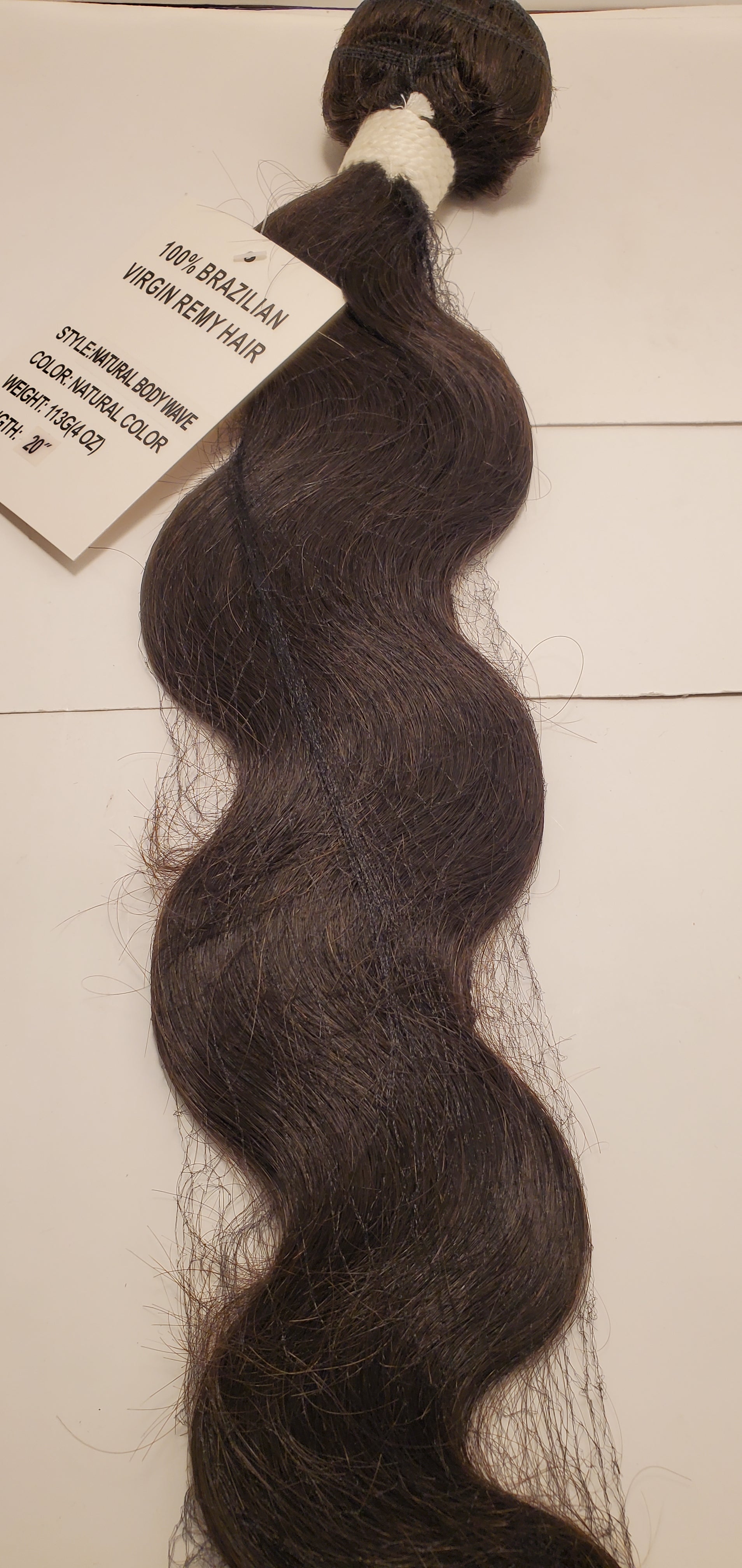 Brazilian virgin remy hair weave natural body wave; curly sew-in weft image 2