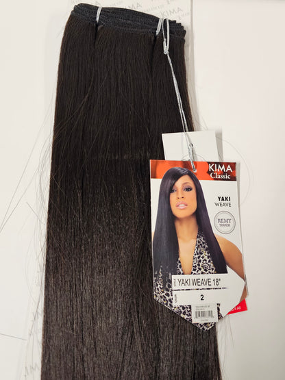 Remy touch human hair yaki weave for sew-in; straight image 3