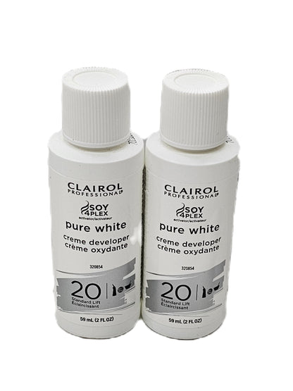 Set of 2 Clairol professional pure white creme developer 20 volume; 2fl.oz x2 image 2