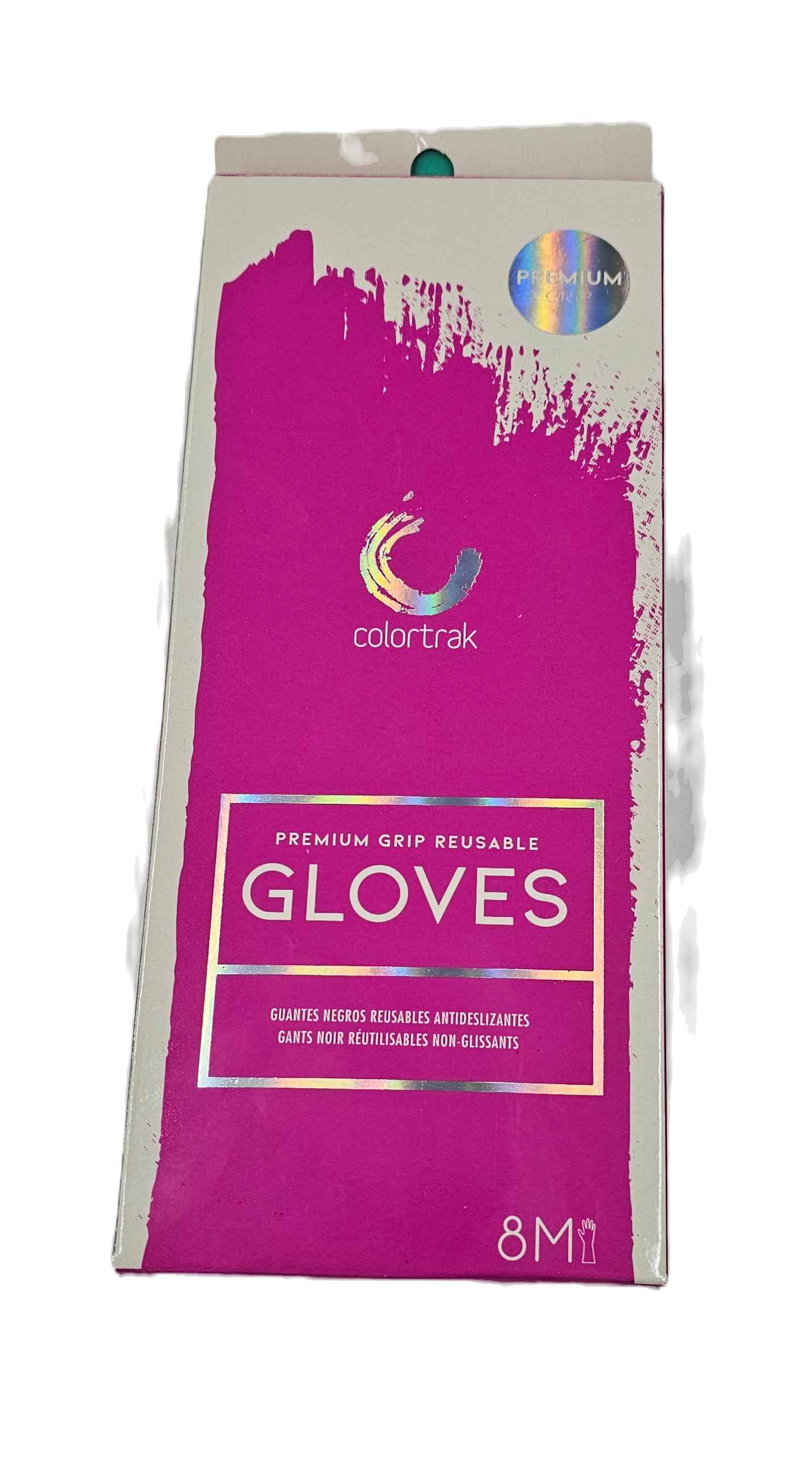 Premium grip reusable gloves; 8M; black image 1