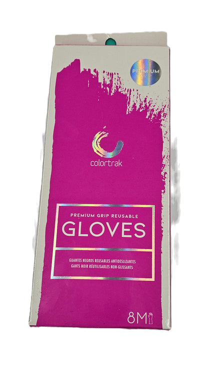 Premium grip reusable gloves; 8M; black image 1