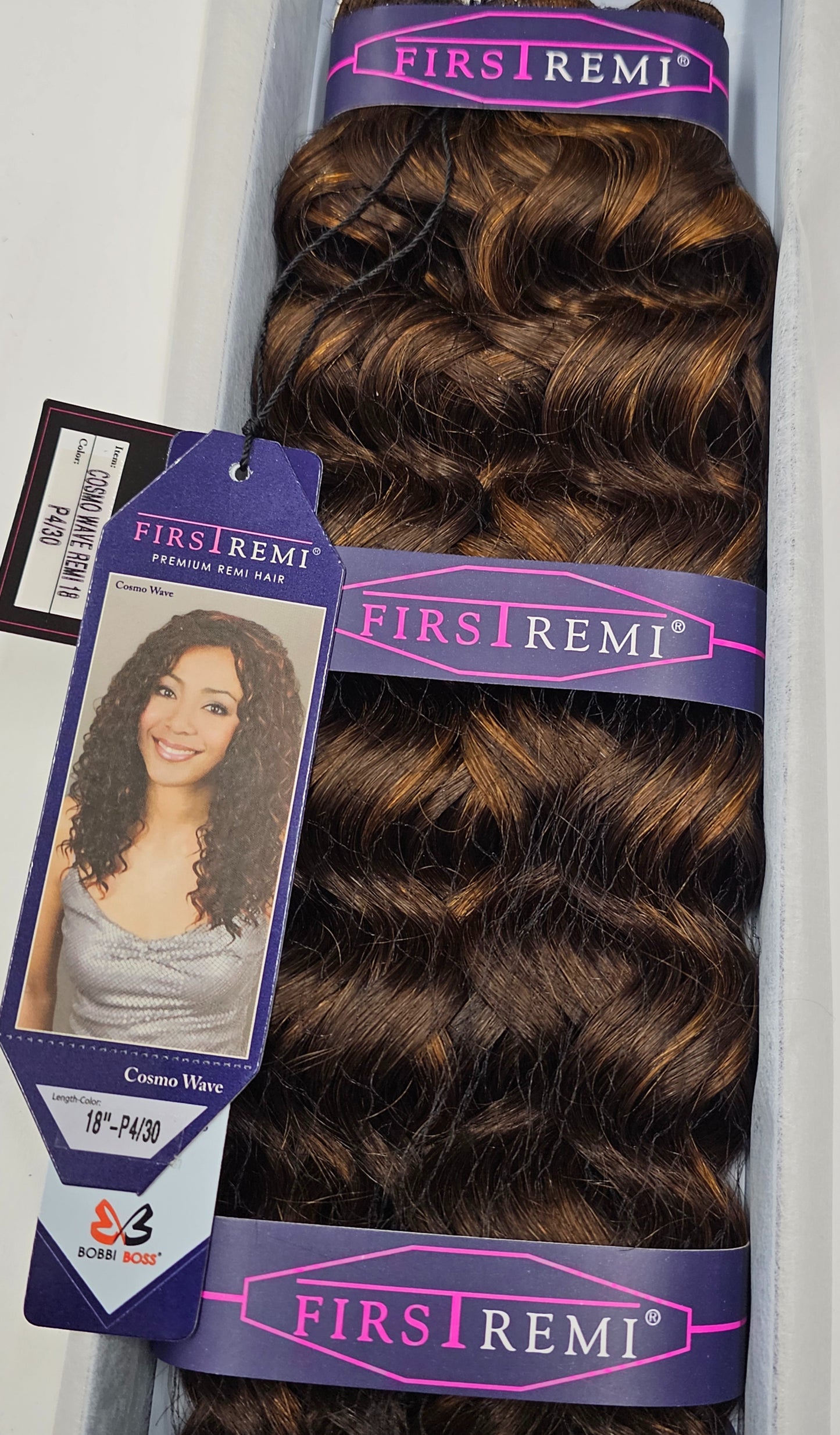 Curly premium remi hair weave; cosmo wave for  sew-in; wefts. image 7