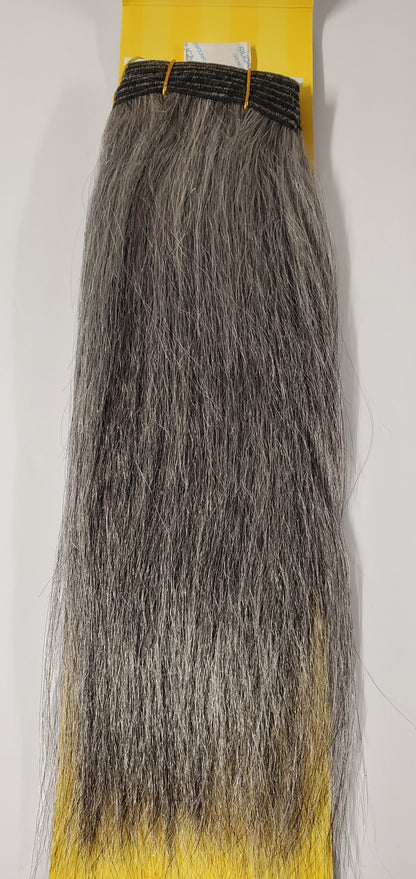 Human hair premium new yaki tangle-free weave; straigt sew-in weft; #51 image 1