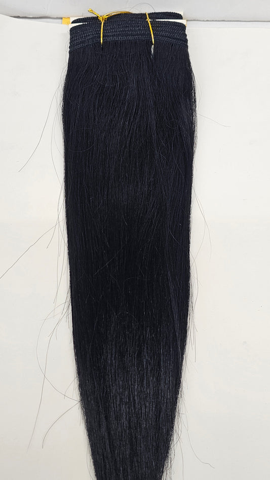 Set of 24 packs of human hair yaki weave; straight weft for sew-in image 1