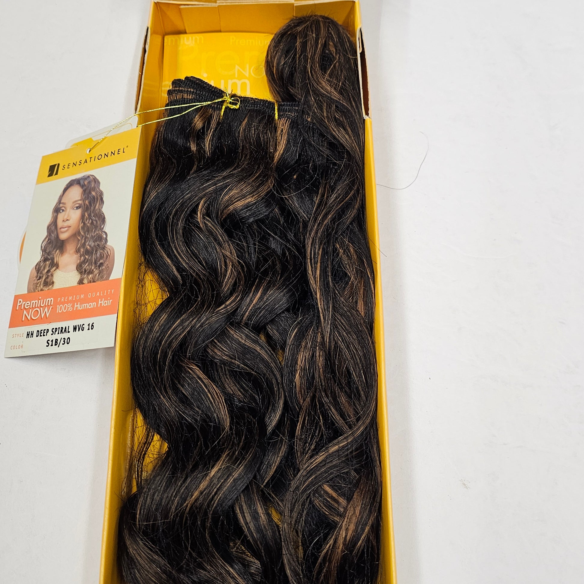 Human hair tangle-free deep spiral weave; curly sew-in weft image 3
