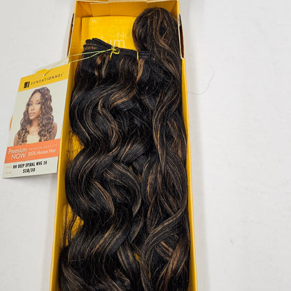 Human hair tangle-free deep spiral weave; curly sew-in weft image 3