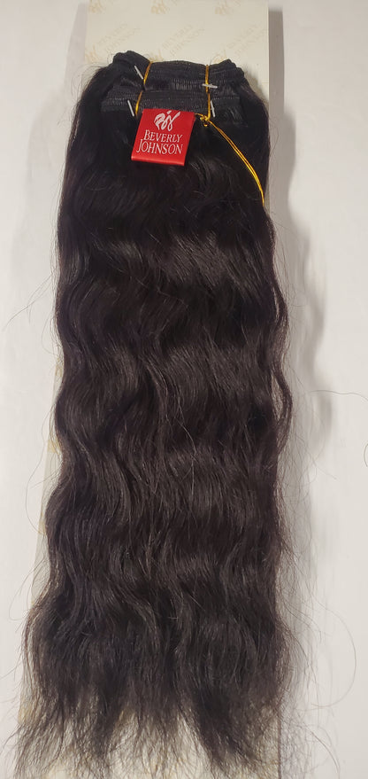 Pure human hair Spanish wave weave; sew-in wavy weft. image 2