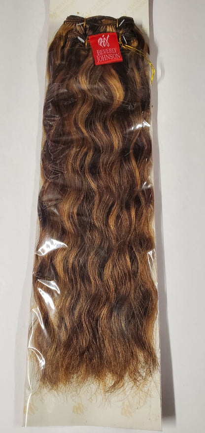 Pure human hair Spanish wave weave; sew-in wavy weft. image 4