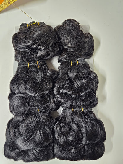 Human hair tangle-free weave; Allegretto; sew-in; curly; 6pcs image 4