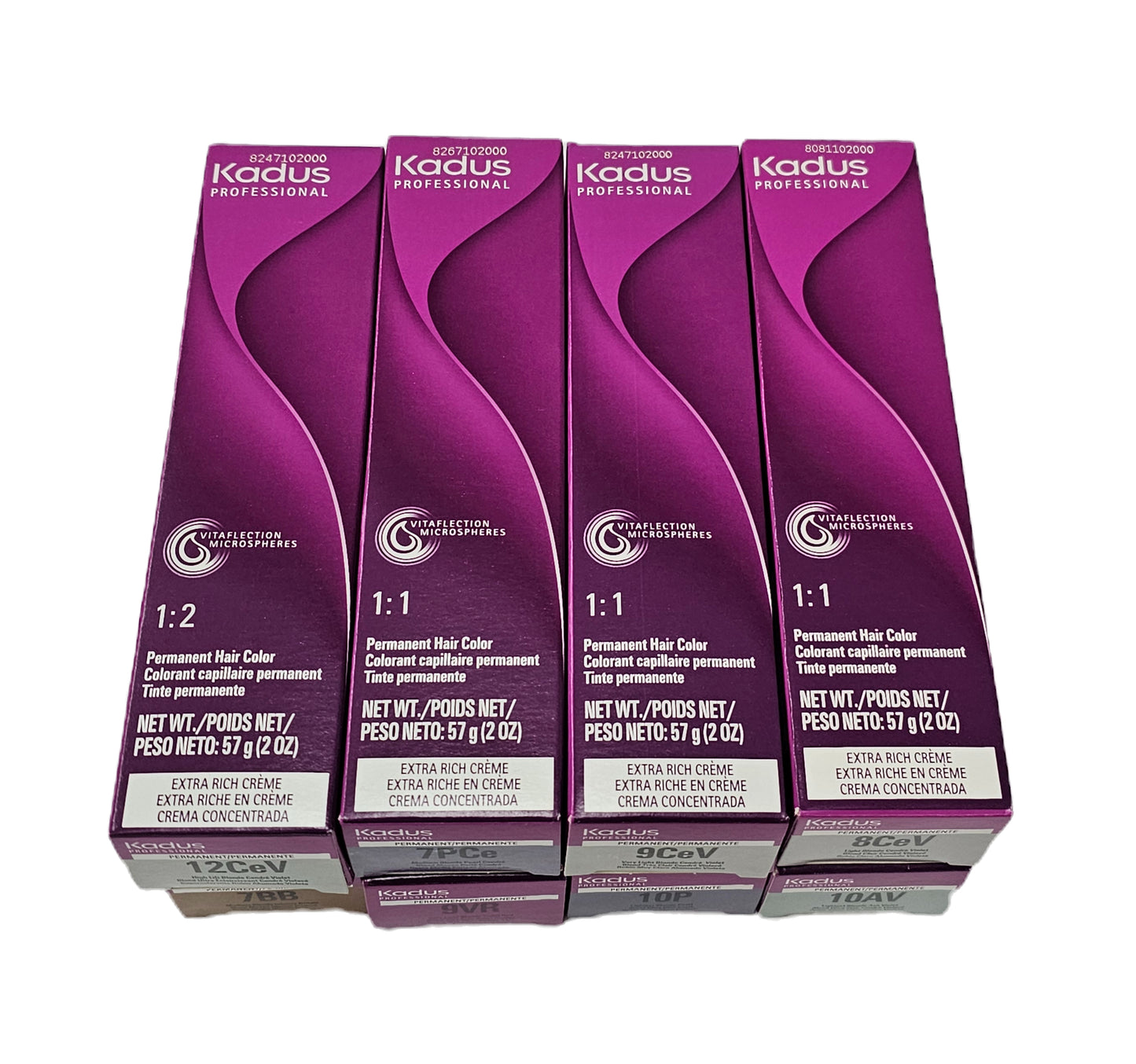 Set of 6 Kadus permanent hair color gel; 2oz; extra rich creme; byWella image 0