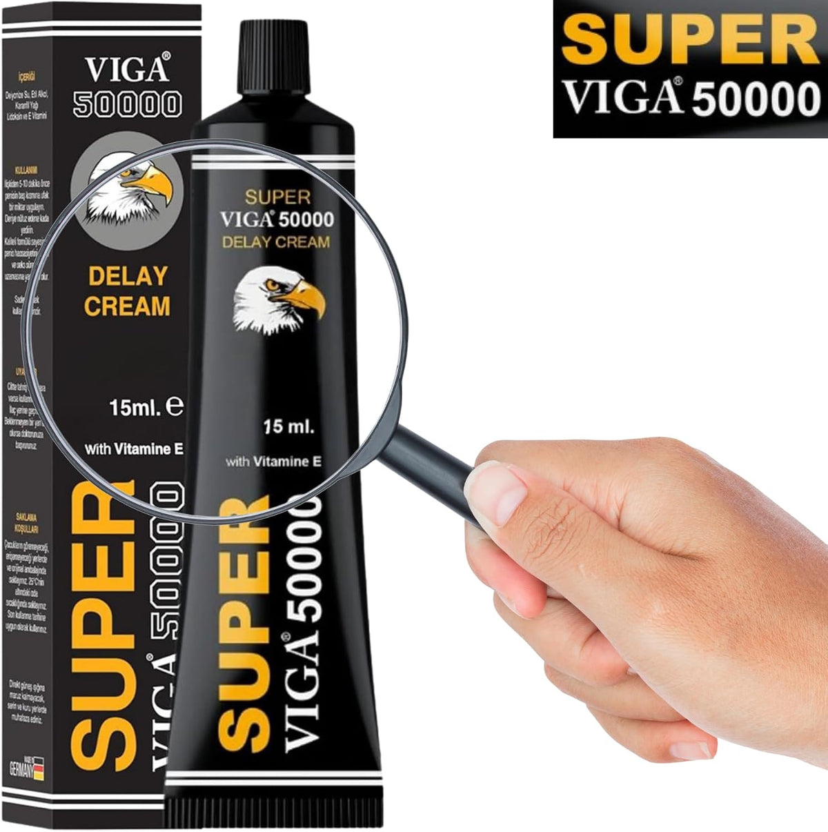 Super Viga 50000 Delay Cream for Men - Desensitizing Formula