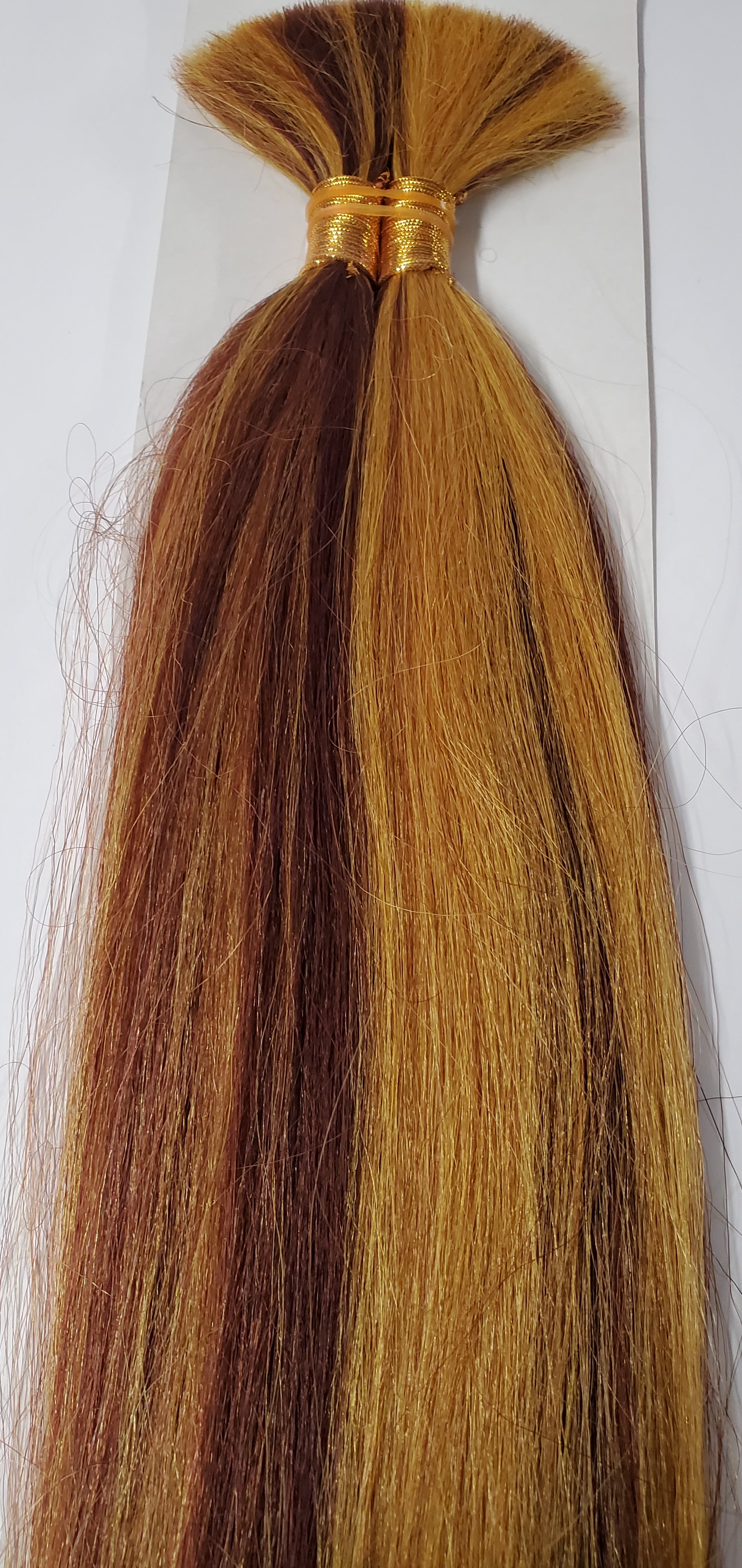 Human hair tangle-free yaki bulk  straight for braiding; 18 inch image 2