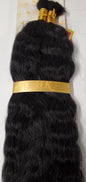 Human hair French refined super bulk tangle-free  wet and wavy for braiding; Jan image 0