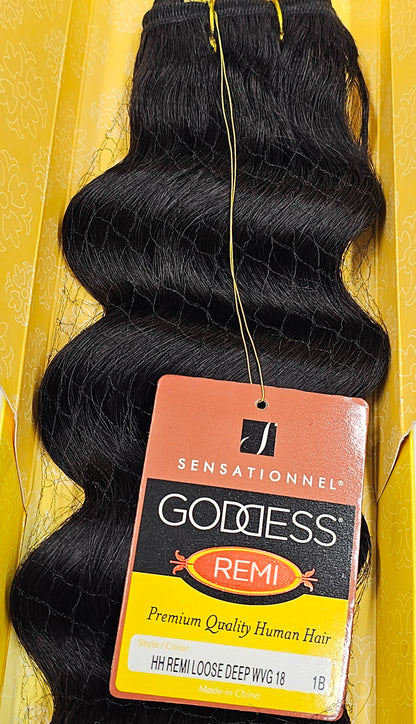 Goddess remi curly human hair weave tangle-free for sew-in; loose deep; wefts image 5