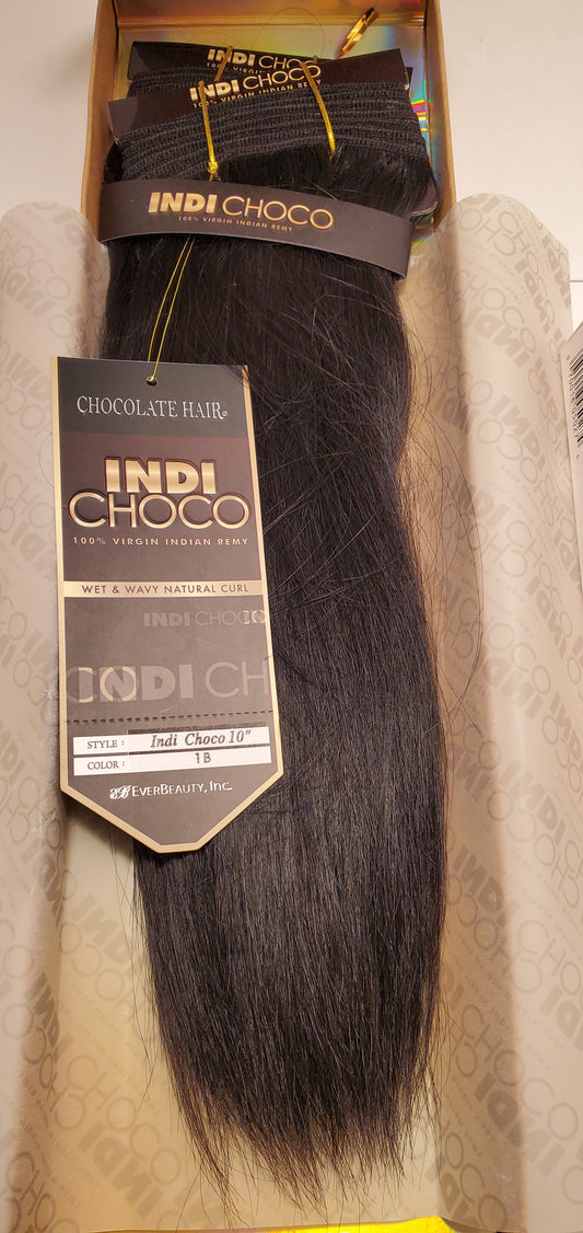 Virgin Indian Remy human hair weave; straight; sew-in; weft; wet and wavy. image 1