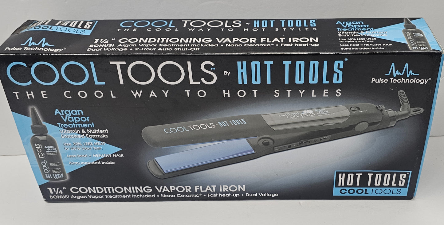 Cool tools 1 1/4 inch conditioning vapor flat iron; model HT7101 image 0