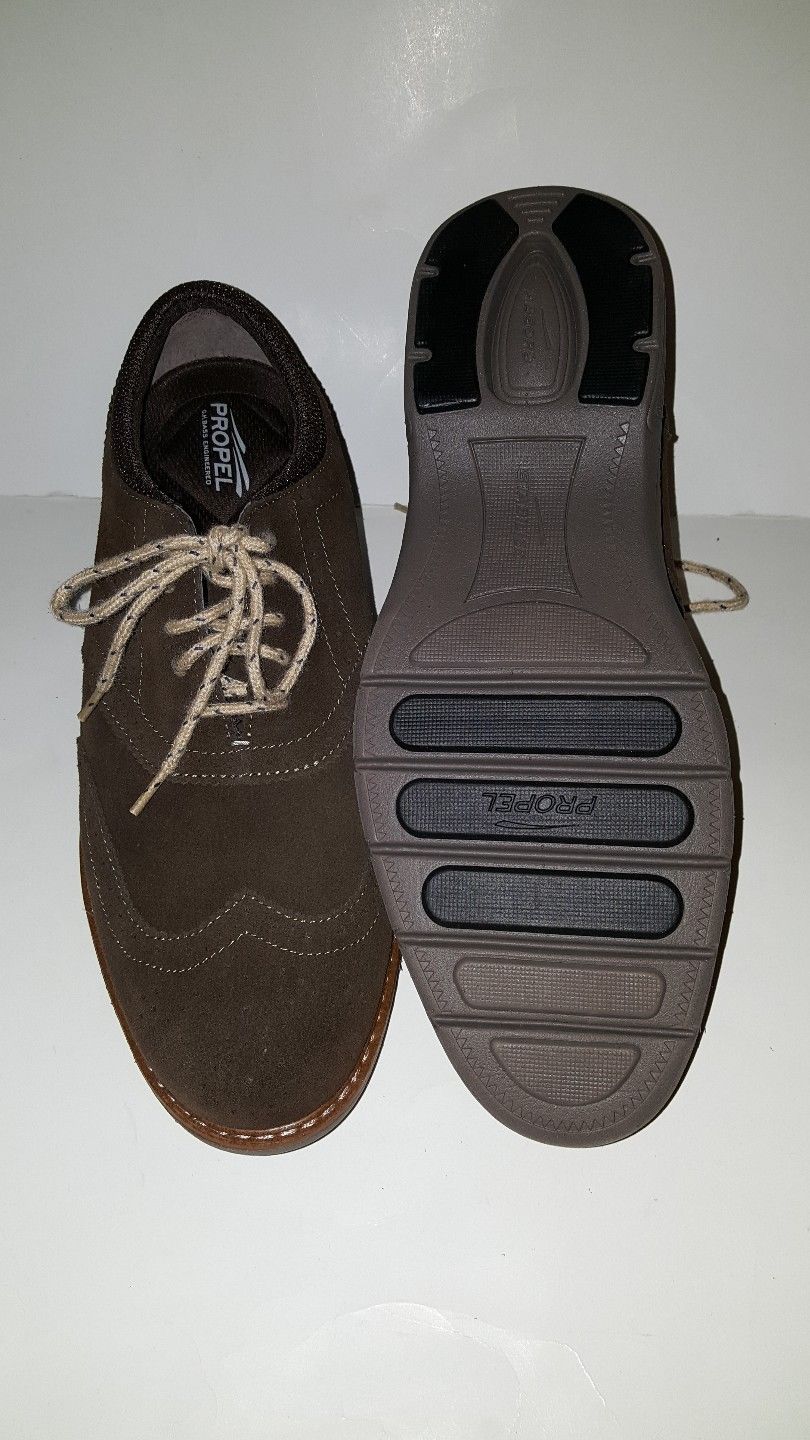 GH BASS PROPEL WINGTIP MEN'S OXFORD SHOES; BROWN; LEATHER/SUEDE/10442926200 image 3