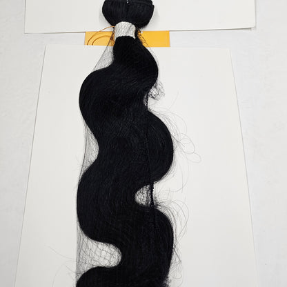 Unprocessed natural human hair body wave weave; curly sew-in weft image 3