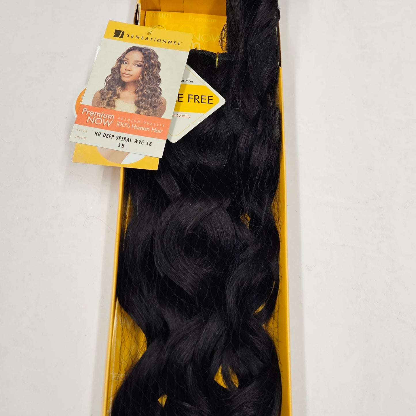 Human hair tangle-free deep spiral weave; curly sew-in weft image 4