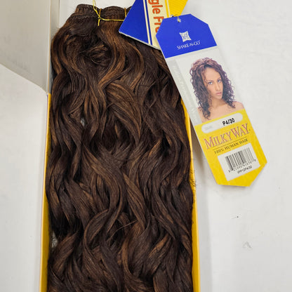Human hair weave italian perm wave tangle-free; curly sew-in weft. image 4