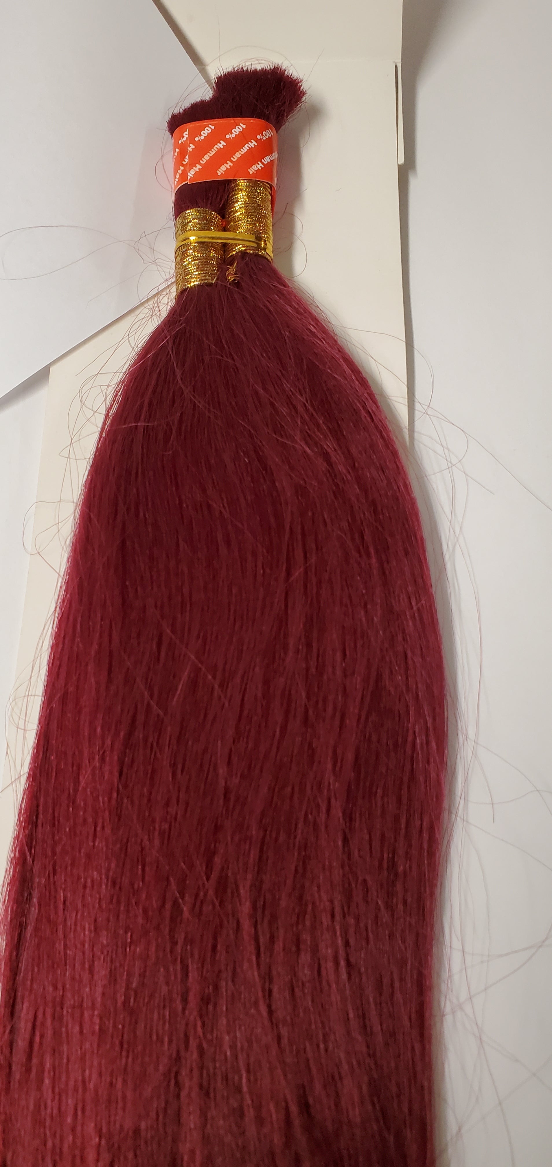 Human hair tangle-free yaki bulk straight for braiding; Milky Wy image 3