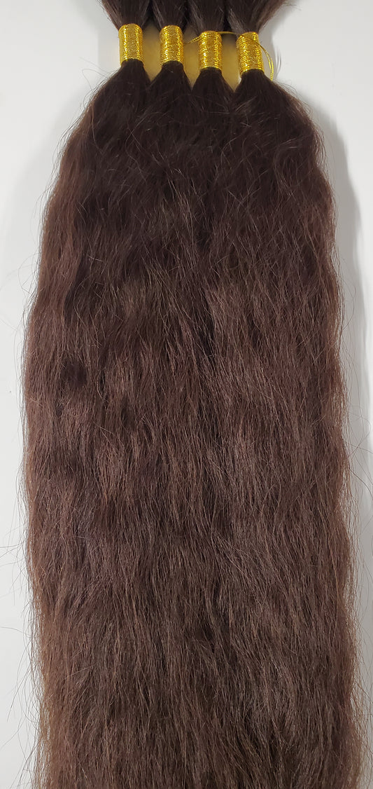 Wet and wavy human hair tangle-free french refined super bulk for braiding image 1