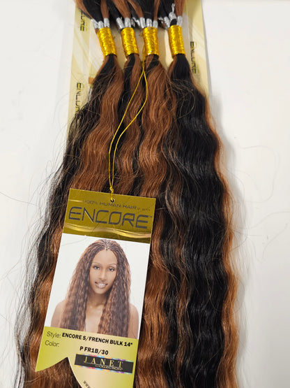 Wet and wavy human hair premium blend  Super French bulk for braiding image 4