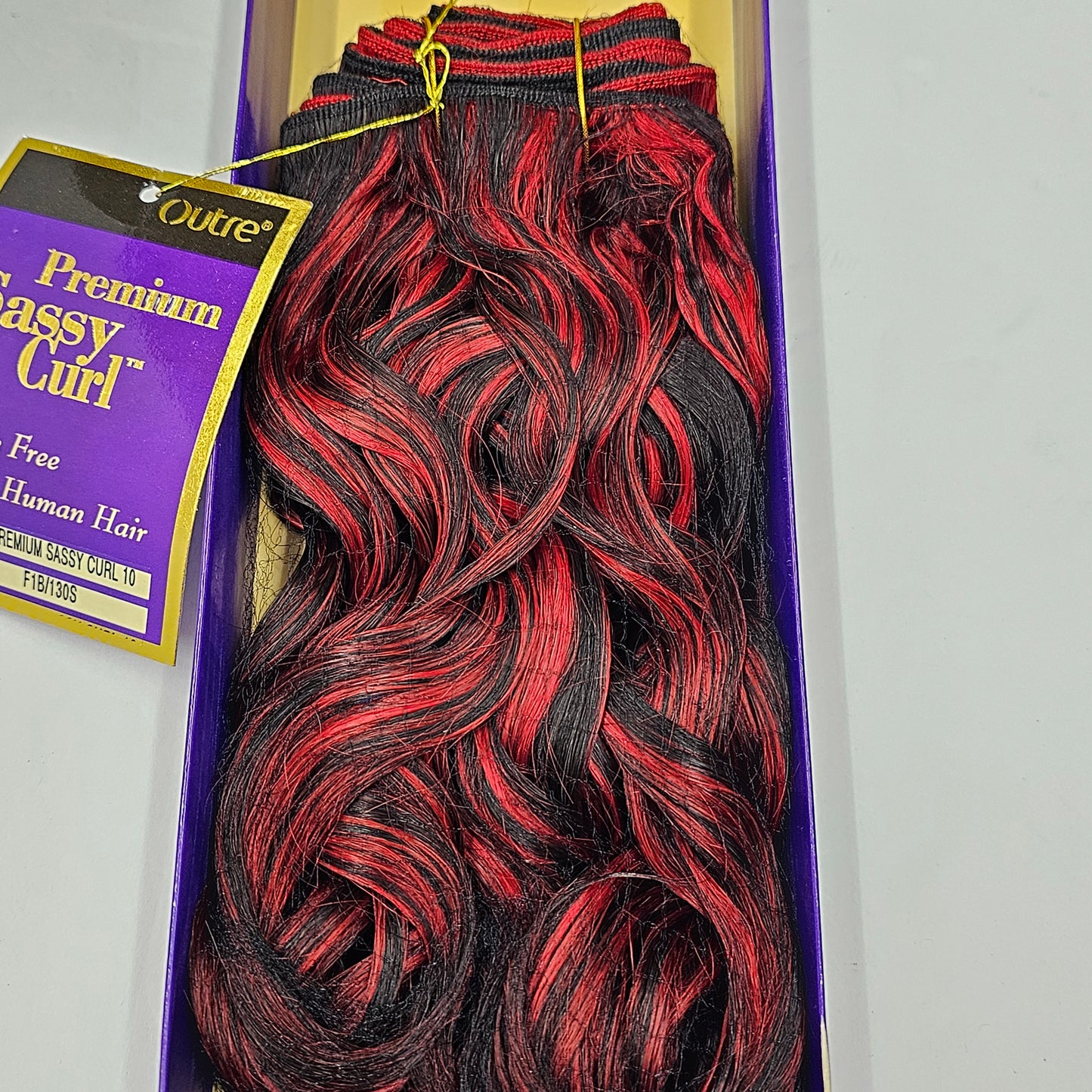 Curly human hair weave tangle-free for sew-in; Premium Sassy curl; wefts. image 2