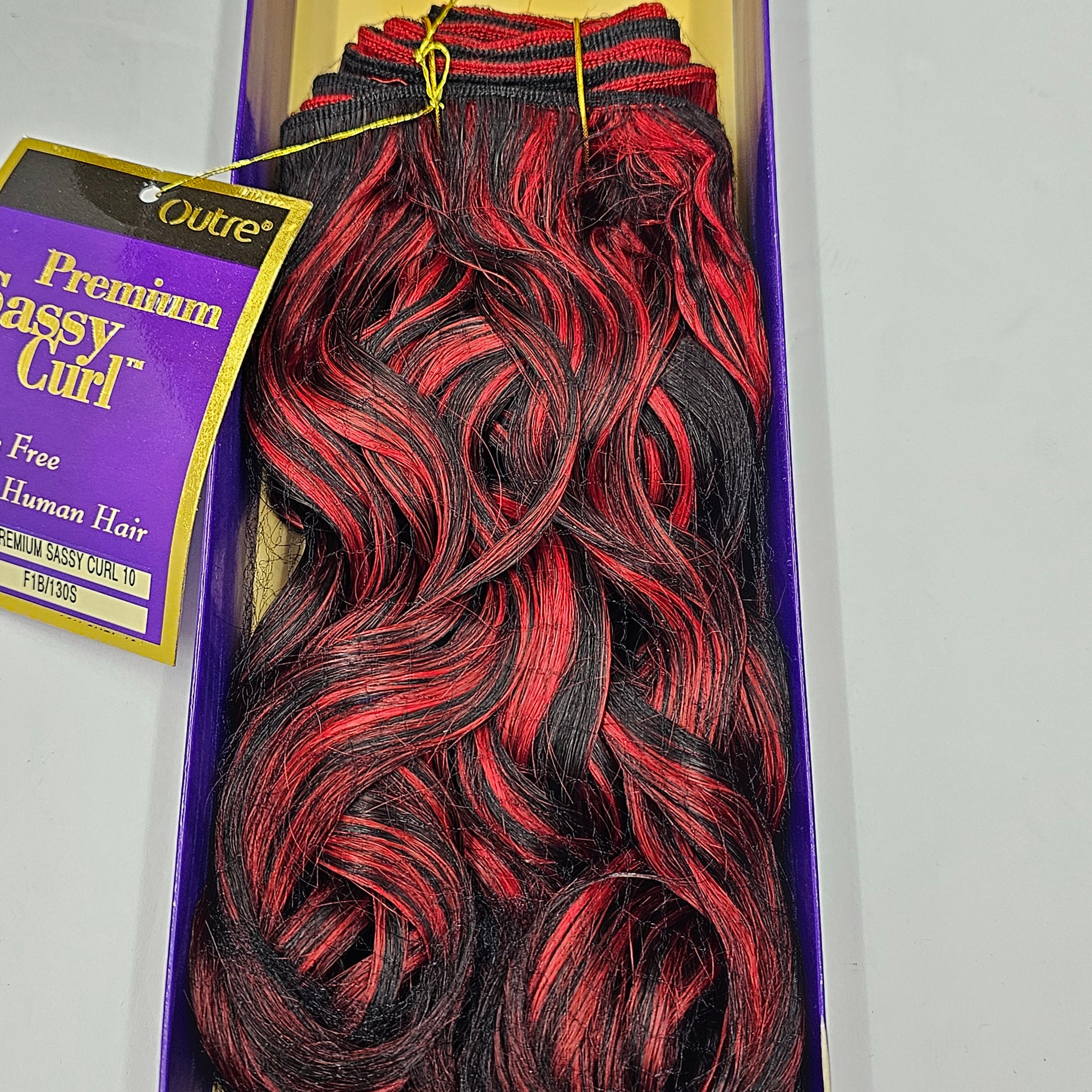 Curly human hair weave tangle-free for sew-in; Premium Sassy curl; wefts. image 2