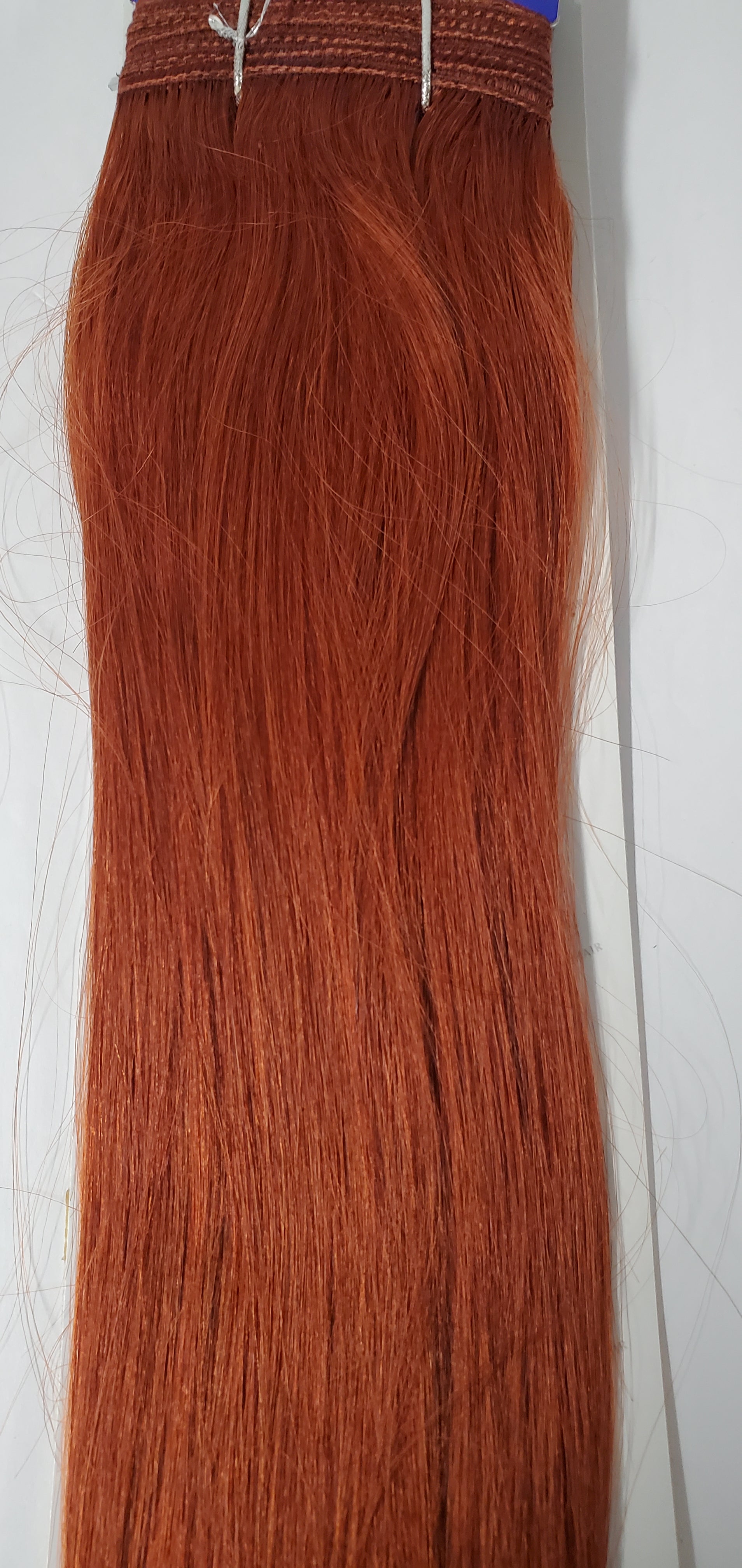 100% human hair tangle-free weave; 14 inch Yaky; straight; weft; sew-in image 4