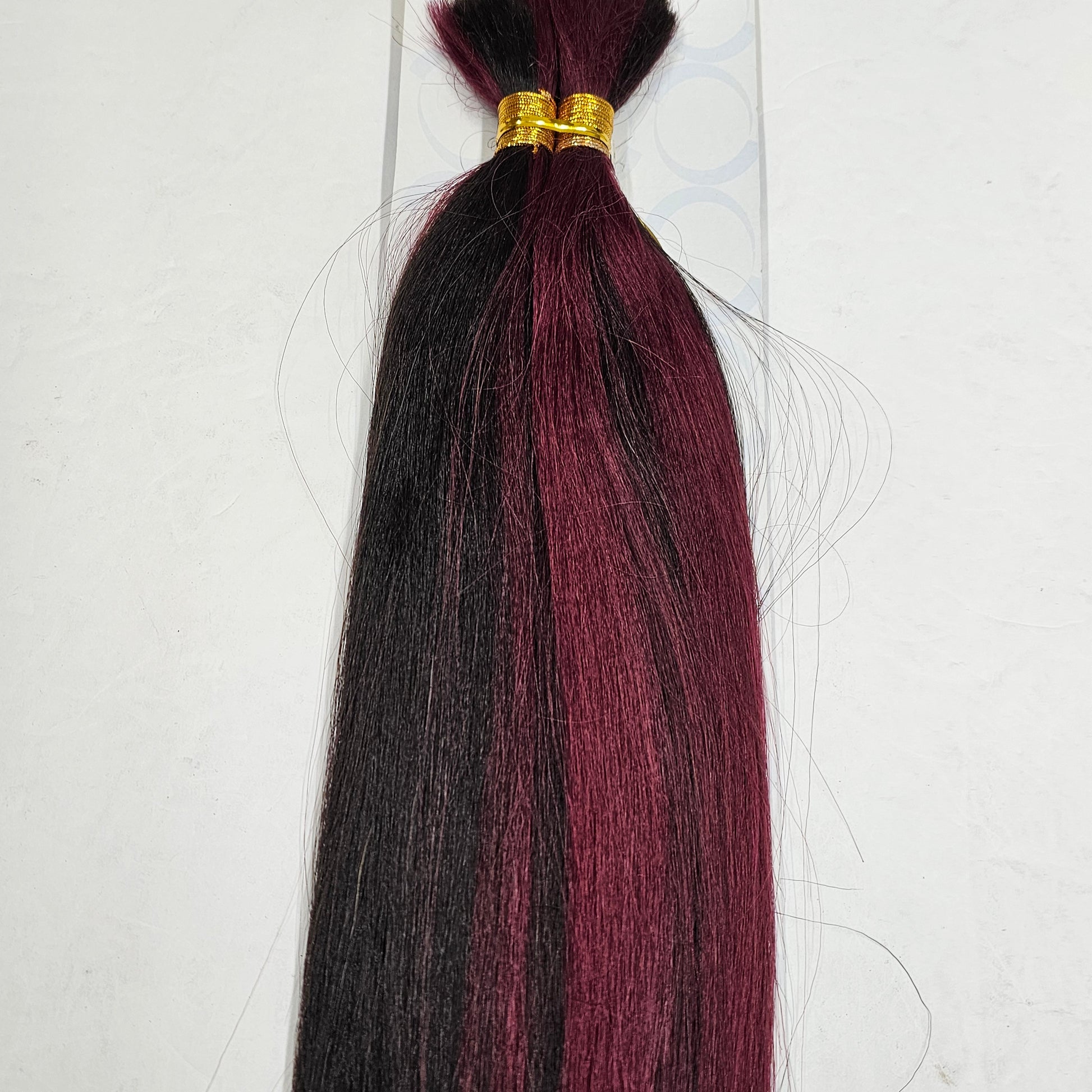 Human hair tangle-free micro perm yaki bulk for braiding; straight. image 5