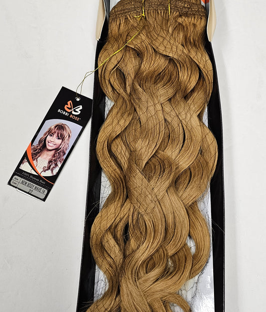 Bobbi Boss human hair new body wave; curly sew-in weft. image 1