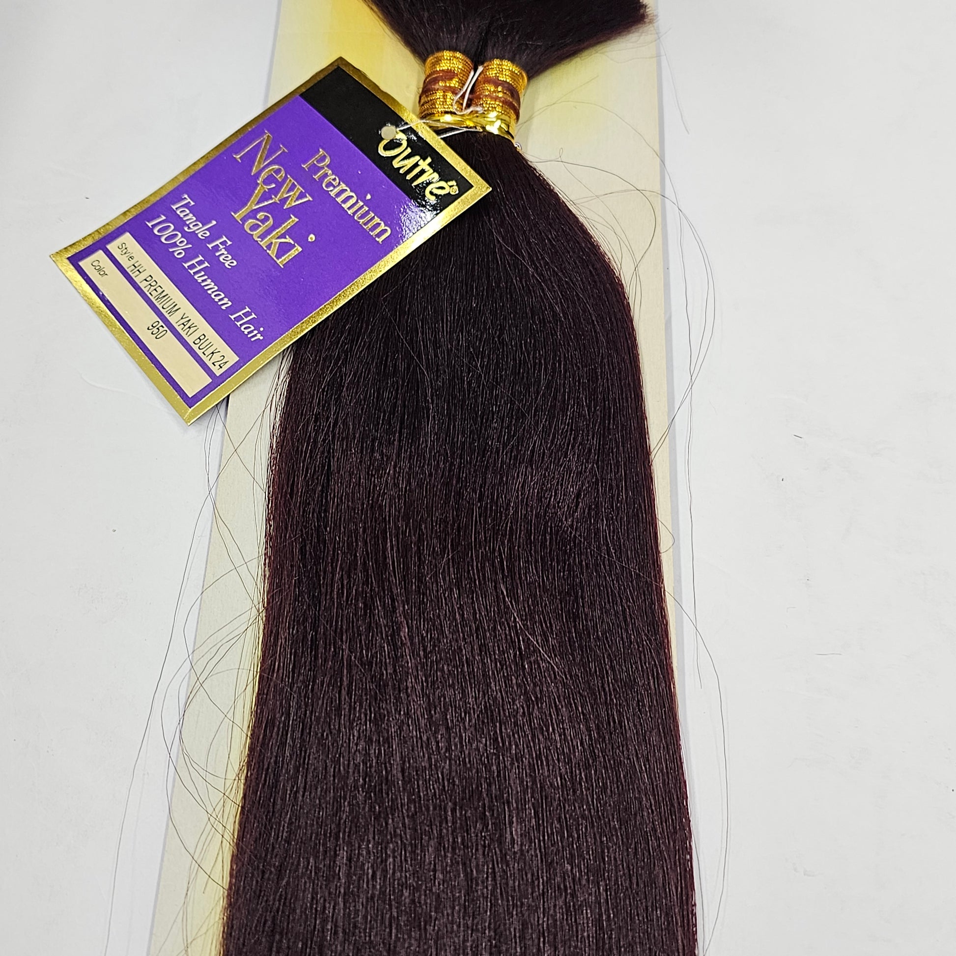 Tangle-free human hair premium new yaki bulk for braiding, straight image 0