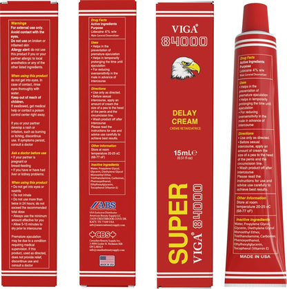 Super Viga 840000 Delay Cream for Men - Desensitizing Formula