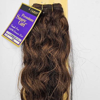Curly human hair weave tangle-free for sew-in; Premium Sassy curl; wefts. image 5