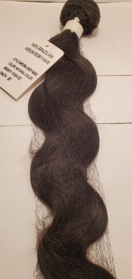 Brazilian virgin remy hair weave natural body wave; curly sew-in weft image 0
