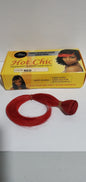 Human hair weaving highlight 12pcs+ bang hair piece; red 6 to 8 inch image 0